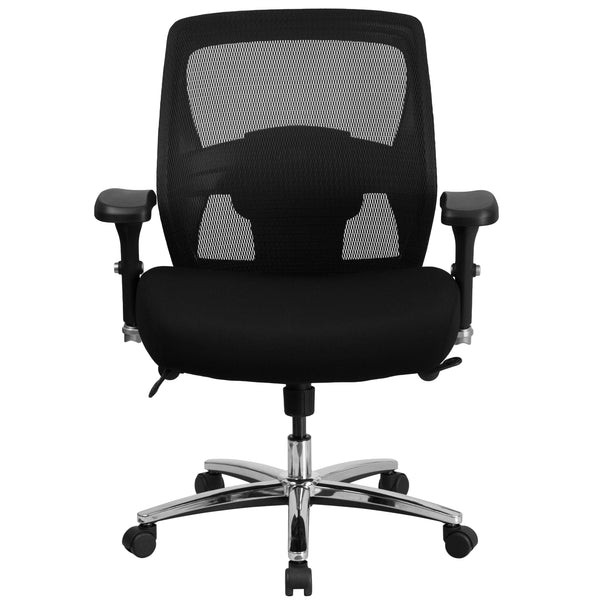 24/7 Intensive Use Big & Tall 500 lb. Rated Black Mesh Ergonomic Office Chair