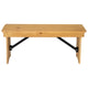 Light Natural |#| 40" x 12" Light Natural Solid Pine Folding Farm Bench