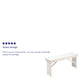 Antique Rustic White |#| 40" x 12" Antique Rustic White Solid Pine Folding Farm Bench - Portable Bench