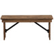 Antique Rustic |#| 40" x 12" Antique Rustic Solid Pine Folding Farm Bench