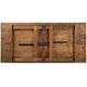 7' x 40inch Rustic Folding Farm Table Set with 6 Cross Back Chairs and Cushions