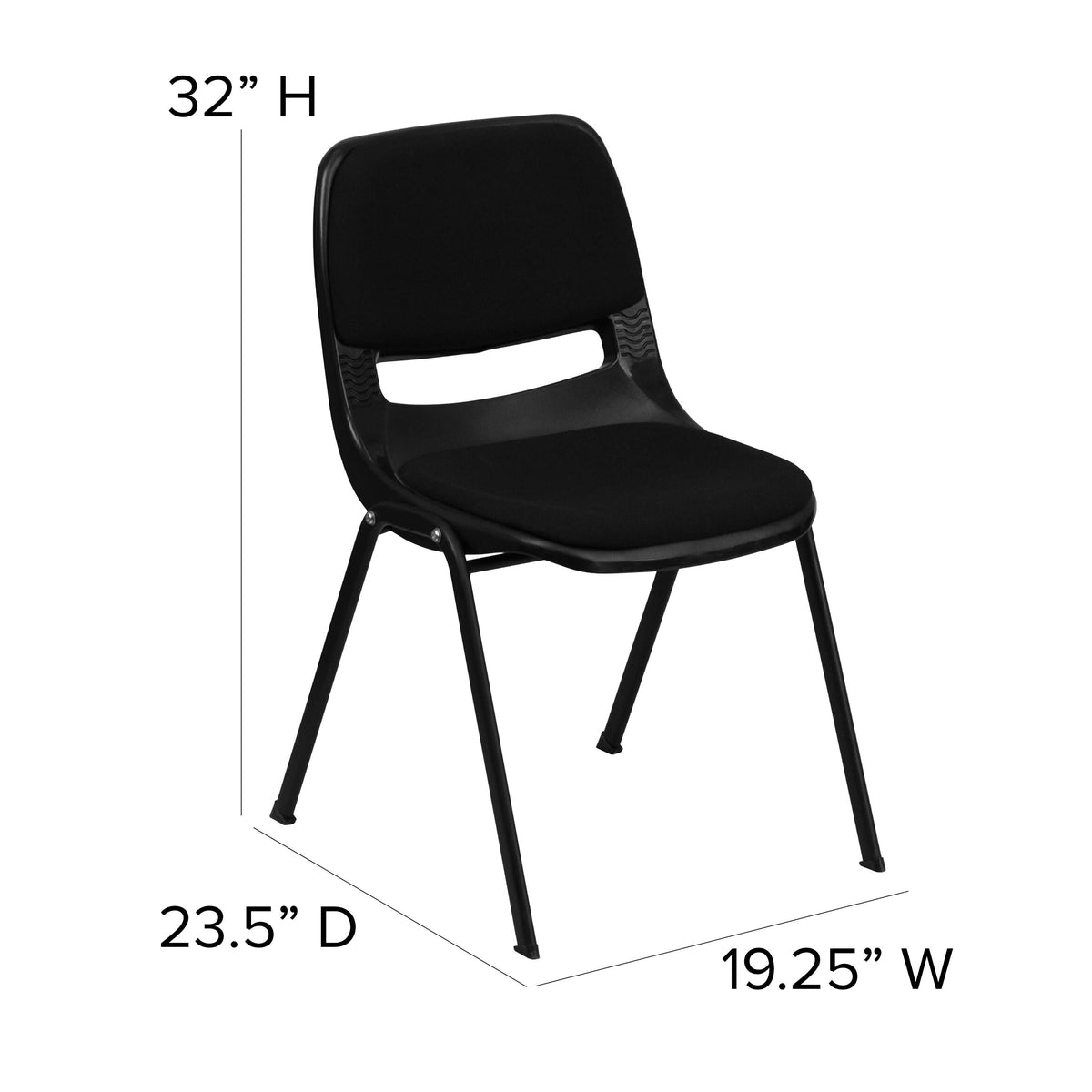 Padded Plastic Stack Chair RUT-EO1-01-PAD- – Church Chairs 4 Less