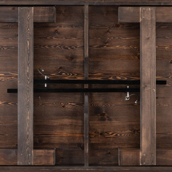 Mahogany |#| 8' x 40" Rectangular Antique Rustic Mahogany Solid Pine Folding Farm Table