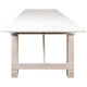 Antique Rustic White |#| 3 Piece Set-9' x 40inch Antique Rustic White Folding Farm Table and Two Bench Set