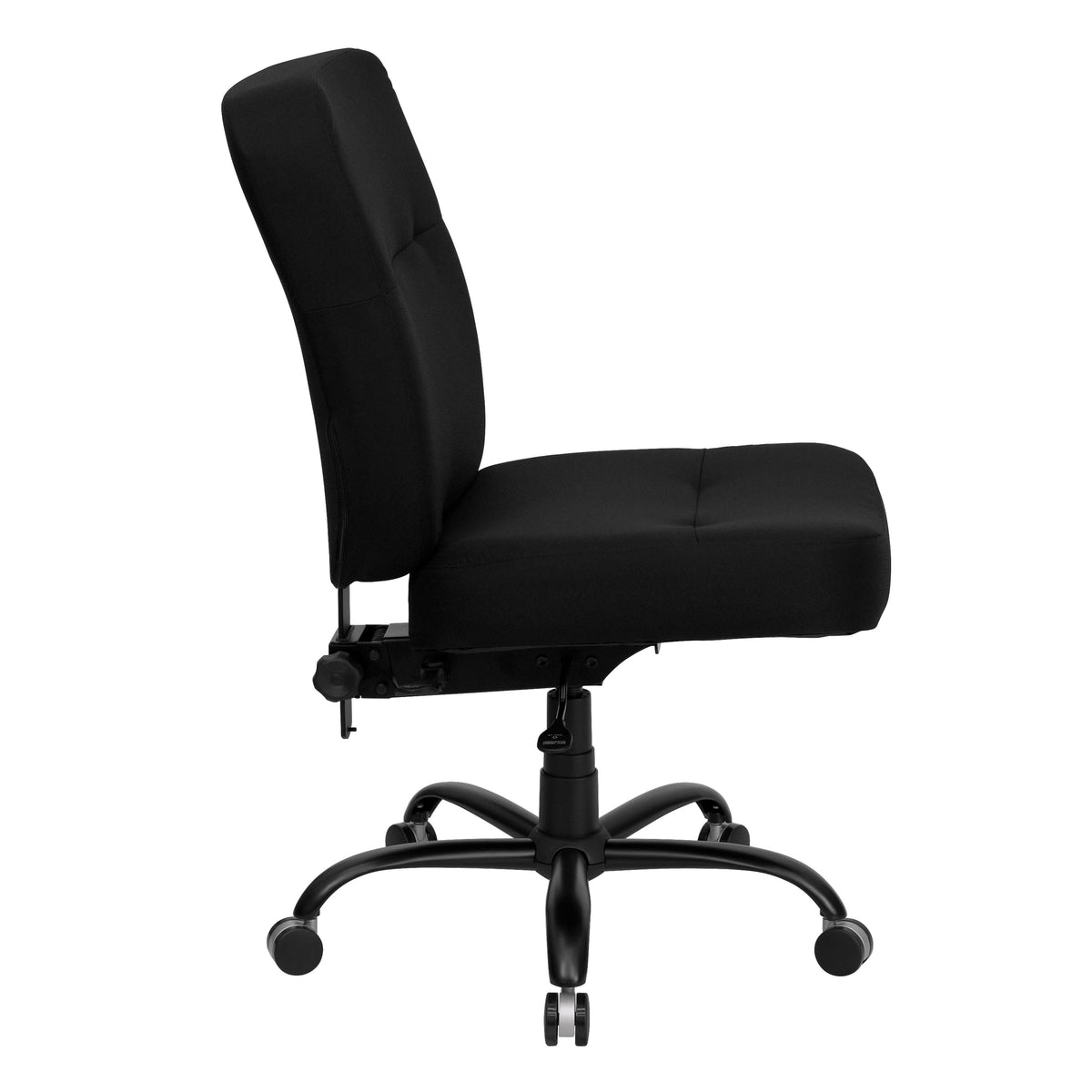 Black Fabric |#| Big & Tall 400 lb. Rated High Back Black Fabric Swivel Ergonomic Office Chair