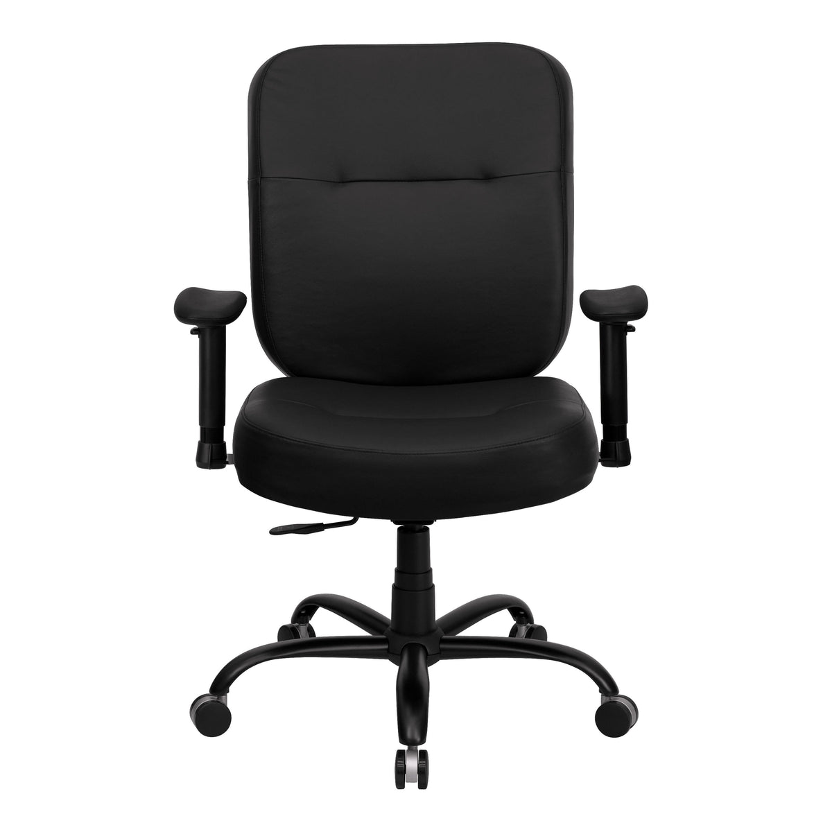 Black LeatherSoft |#| Big & Tall 400 lb. Rated High Back Black LeatherSoft Executive Ergonomic Chair