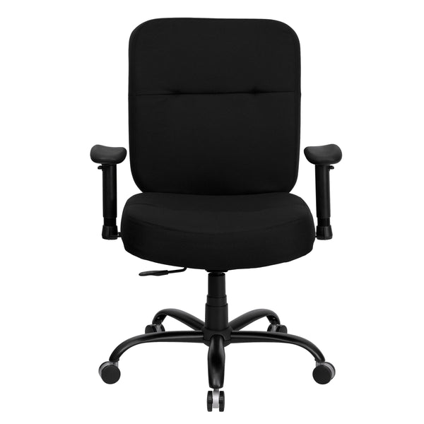 Black LeatherSoft |#| Big & Tall 400 lb. Rated High Back Black LeatherSoft Executive Ergonomic Chair