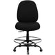 Big & Tall 400 lb. Rated High Back Black Fabric Ergonomic Drafting Chair