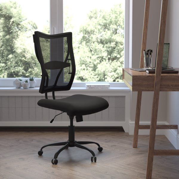 Big & Tall 400 lb. Rated Black Mesh Executive Swivel Ergonomic Office Chair