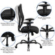 Big & Tall 400 lb. Rated Black Mesh Swivel Ergonomic Chair with Adjustable Arms