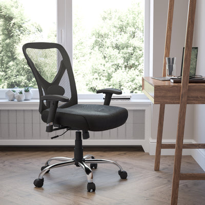 HERCULES Series Big & Tall 400 lb. Rated Mesh Swivel Ergonomic Task Office Chair with Height Adjustable Back and Arms - View 2