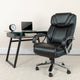 Black |#| Big & Tall 500 lb. Rated Black LeatherSoft Swivel Office Chair w/Extra Wide Seat