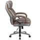 Taupe |#| Big & Tall 500 lb. Rated Taupe LeatherSoft Swivel Office Chair w/Extra Wide Seat