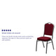 Burgundy Fabric/Silver Vein Frame |#| Crown Back Stacking Banquet Chair in Burgundy Fabric - Silver Vein Frame