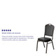 Black Vinyl/Gold Vein Frame |#| Crown Back Stacking Banquet Chair in Black Vinyl - Gold Vein Frame