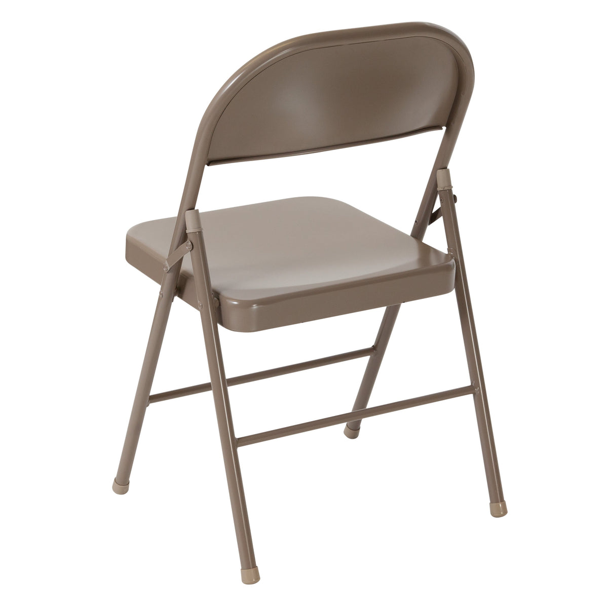 Beige |#| Double Braced Beige Metal Folding Chair - Event Chair - Portable Chair