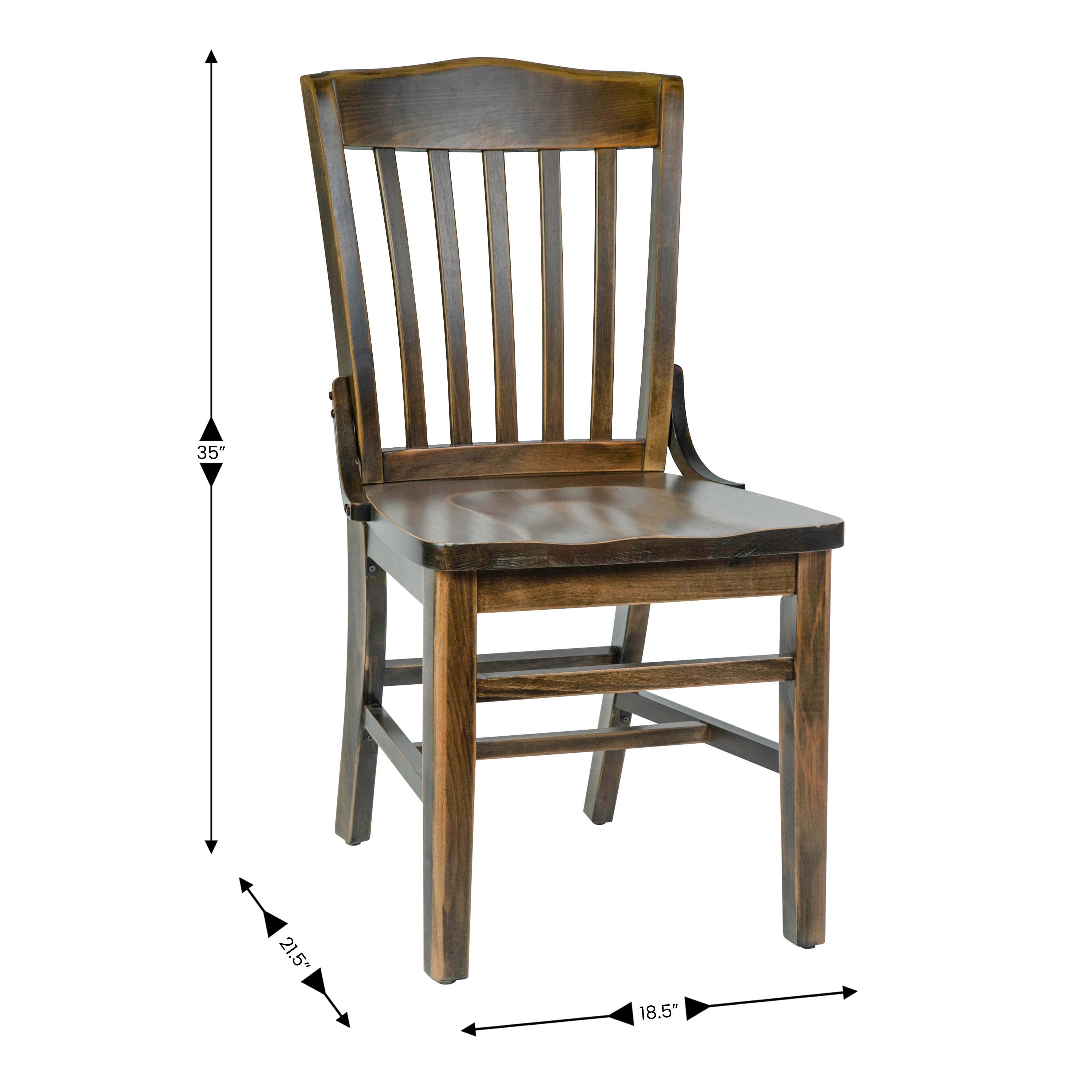 Wood School Back Chair BFDH-DG-W0006- – Church Chairs 4 Less