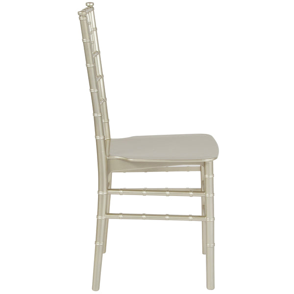 Champagne |#| Champagne Stackable Resin Chiavari Chair - Hospitality and Event Seating