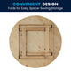Light Natural |#| 60" Round Antique Rustic Solid Pine Farmhouse Folding Table in Light Natural