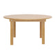 Light Natural |#| 60" Round Antique Rustic Solid Pine Farmhouse Folding Table in Light Natural