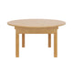 Light Natural |#| 60" Round Antique Rustic Solid Pine Farmhouse Folding Table in Light Natural