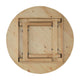 Light Natural |#| 60" Round Antique Rustic Solid Pine Farmhouse Folding Table in Light Natural