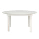 White |#| 60" Round Antique Rustic Solid Pine Farmhouse Folding Table in White