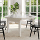 White |#| 60" Round Antique Rustic Solid Pine Farmhouse Folding Table in White