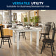 White |#| 60" Round Antique Rustic Solid Pine Farmhouse Folding Table in White