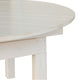 White |#| 60" Round Antique Rustic Solid Pine Farmhouse Folding Table in White