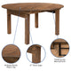 Antique Rustic |#| 60" Round Antique Rustic Solid Pine Folding Farm Dining Table