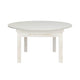 White |#| 60" Round Antique Rustic Solid Pine Farmhouse Folding Table in White