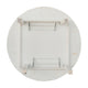 White |#| 60" Round Antique Rustic Solid Pine Farmhouse Folding Table in White
