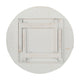 White |#| 60" Round Antique Rustic Solid Pine Farmhouse Folding Table in White