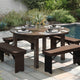 Mahogany |#| 60" Round Antique Rustic Solid Pine Farmhouse Folding Table in Mahogany