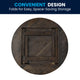 Mahogany |#| 60" Round Antique Rustic Solid Pine Farmhouse Folding Table in Mahogany