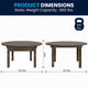 Mahogany |#| 60" Round Antique Rustic Solid Pine Farmhouse Folding Table in Mahogany