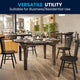 Mahogany |#| 60" Round Antique Rustic Solid Pine Farmhouse Folding Table in Mahogany
