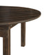 Mahogany |#| 60" Round Antique Rustic Solid Pine Farmhouse Folding Table in Mahogany