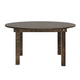 Mahogany |#| 60" Round Antique Rustic Solid Pine Farmhouse Folding Table in Mahogany