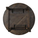 Mahogany |#| 60" Round Antique Rustic Solid Pine Farmhouse Folding Table in Mahogany