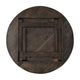 Mahogany |#| 60" Round Antique Rustic Solid Pine Farmhouse Folding Table in Mahogany