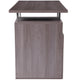 Light Ash |#| Lt Ash Wood Grain Finish Computer Desk with Two Drawers and Silver Metal Frame