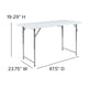 4-Foot Height Adjustable Bi-Fold Granite White Plastic Folding Tables