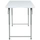 4-Foot Height Adjustable Bi-Fold Granite White Plastic Folding Tables