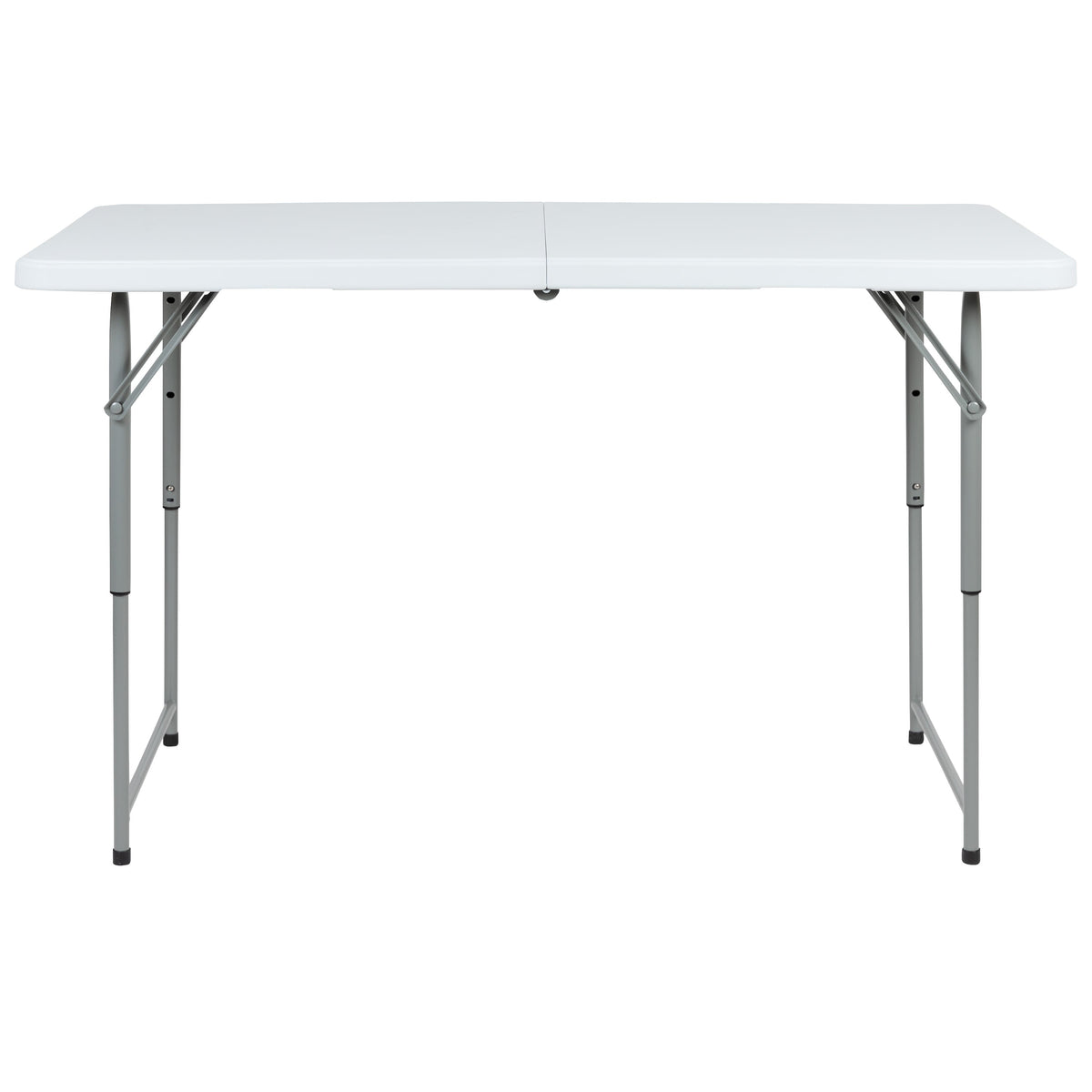 4-Foot Height Adjustable Bi-Fold Granite White Plastic Folding Tables