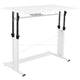 White |#| White Height Adjustable 27.25-35.75inchH Sit to Stand Laptop Desk