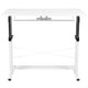 White |#| White Height Adjustable 27.25-35.75inchH Sit to Stand Laptop Desk