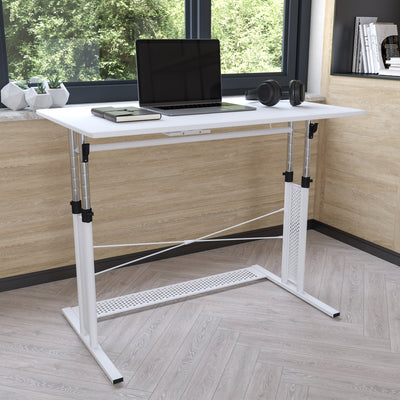 Height Adjustable (27.25-35.75"H) Sit to Stand Home Office Desk - View 2