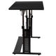 Black |#| Black Height Adjustable 27.25-35.75inchH Sit to Stand Laptop Desk